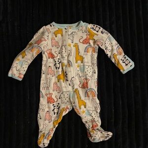 Wonder Nation Multicolor Animal Print Kids Footie